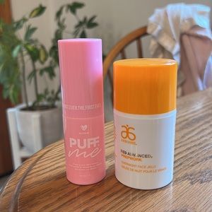 Arbonne Overnight Face Jelly & Puff Me Volumizing Hair Powder